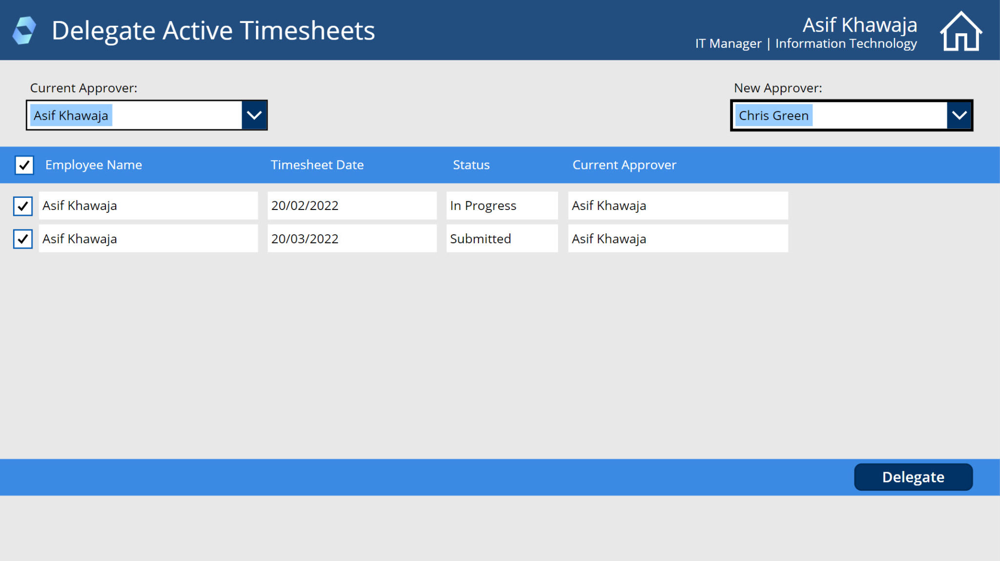 Project Timesheets PowerApp ATH Business Solutions