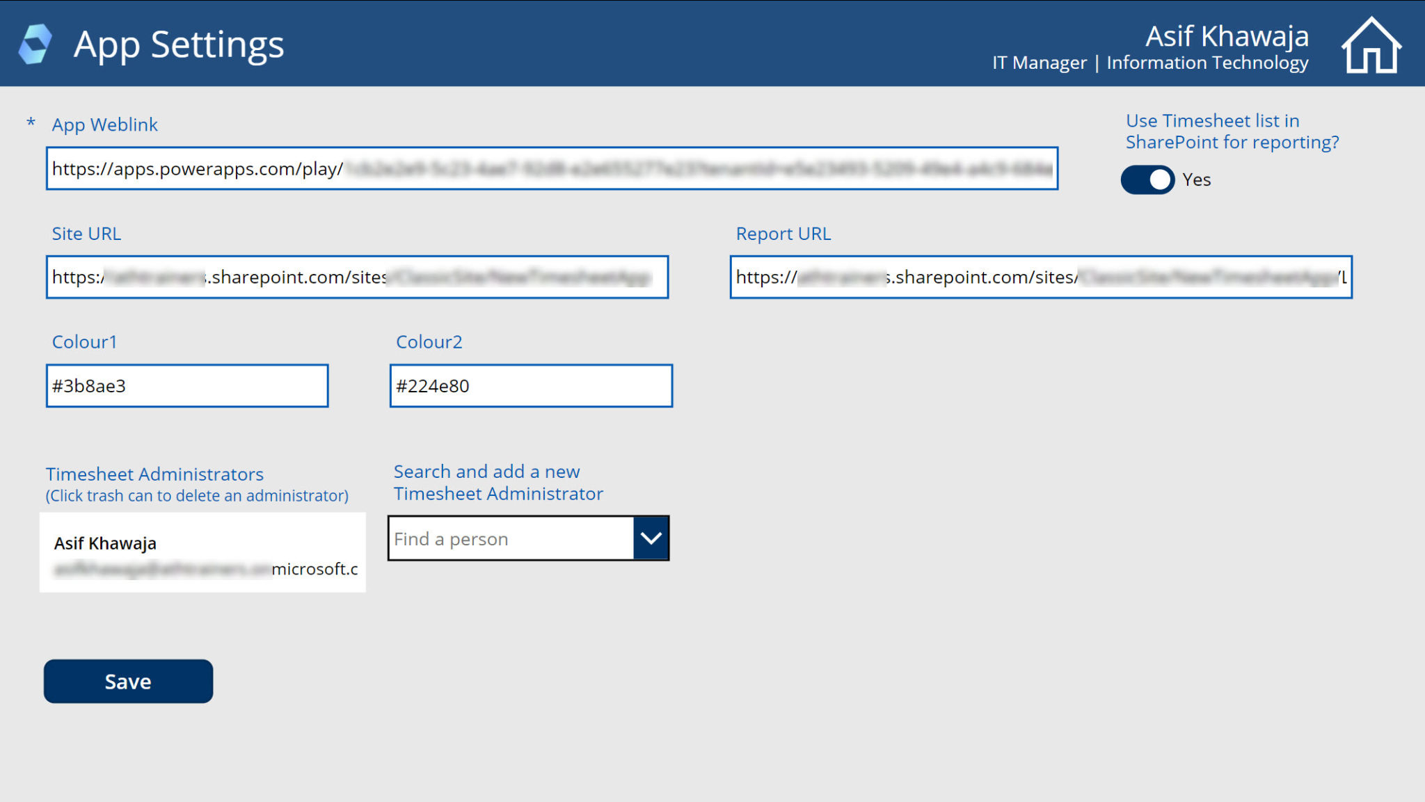 Project Timesheets PowerApp ATH Business Solutions